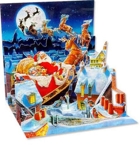 Santas Sleigh Ride Pop Up Card - Shelburne Country Store