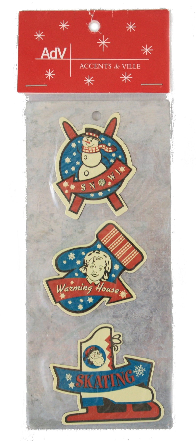 Vintage Christmas Magnets - Blue - Shelburne Country Store