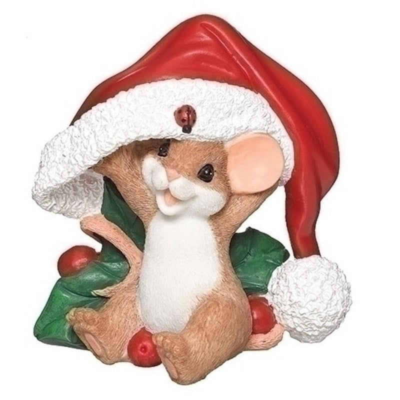 Mouse Santa Hat Figurine - Shelburne Country Store