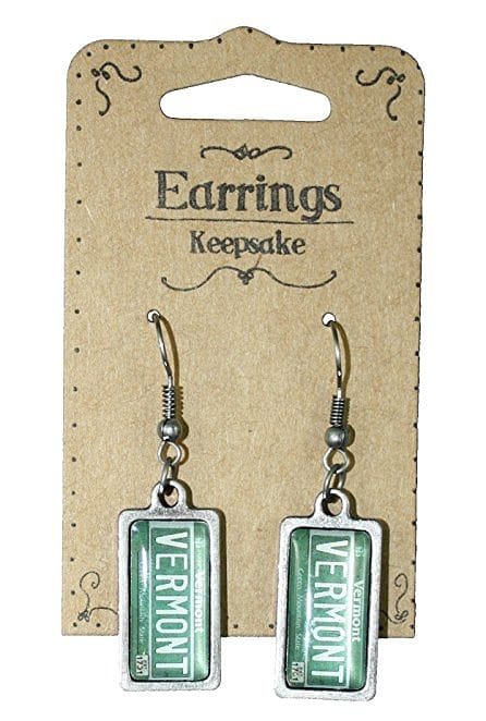 Vermont License Plate Earrings - Shelburne Country Store