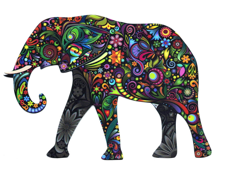 Psychedelic Elephant Magnet - Shelburne Country Store
