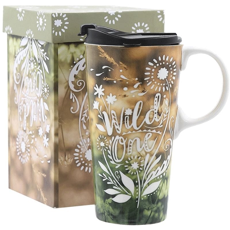 Ceramic Travel Cup, 17 OZ. w/Box, Wild One - Shelburne Country Store