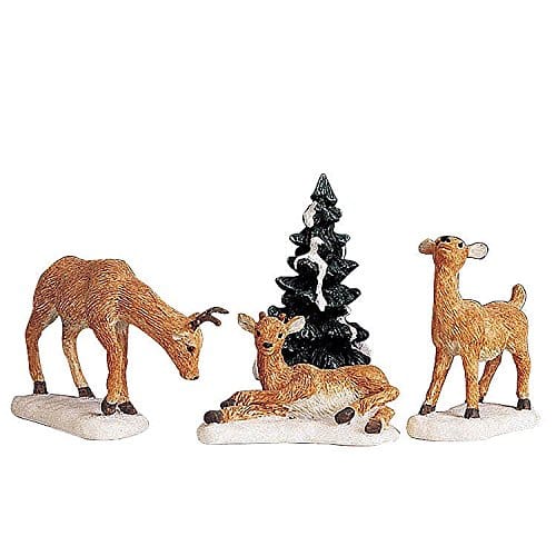 Dad And Fawns, Set Of 4 - Shelburne Country Store