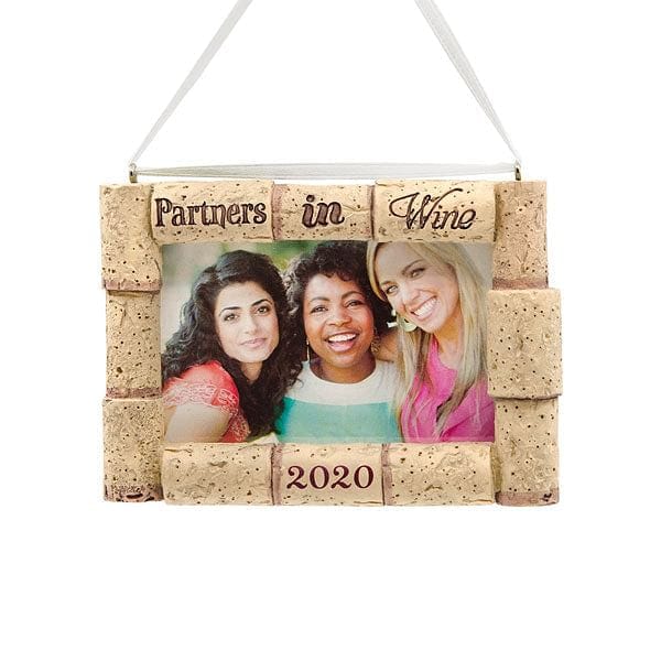 Partners In Wine Photo Holder Dated 2020 Ornament - Shelburne Country Store