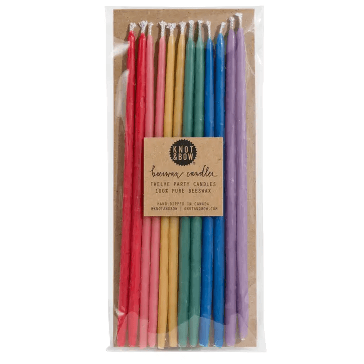 Assorted Tall Beeswax Birthday Candles - Shelburne Country Store