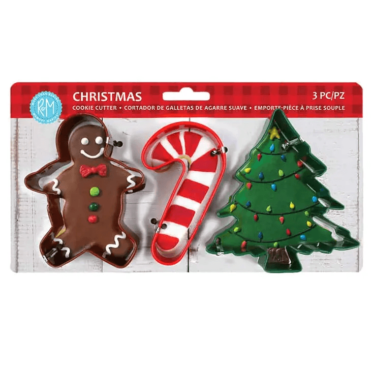 Christmas 3 PC Color Cookie Cutter Carded Set - Shelburne Country Store