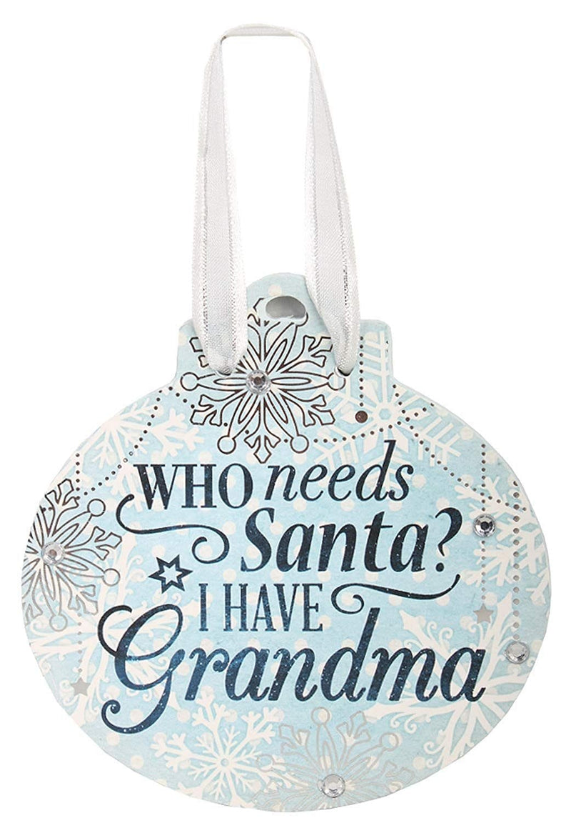 Festive Word Hanging Ornament - I'm dreaming of a white - Shelburne Country Store