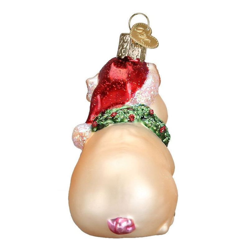 Holly Pig Glass Ornament - Shelburne Country Store