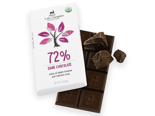 Lake Champlain Organic Bar - Dark Chocolate 72% - 3.0 oz - Shelburne Country Store