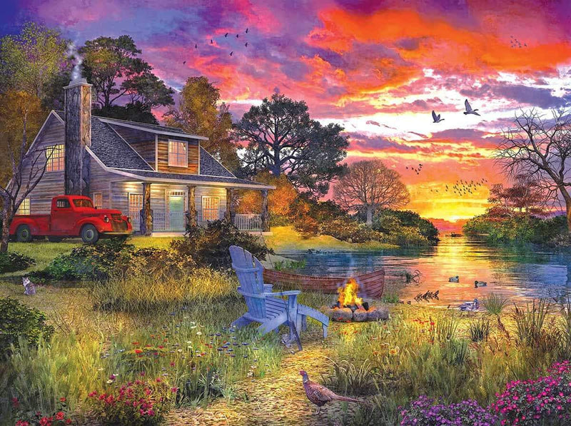 Evening Cabin - 1000 Piece Jigsaw Puzzle - Shelburne Country Store