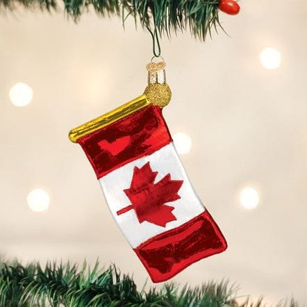 Canadian Flag Glass Ornament - Shelburne Country Store