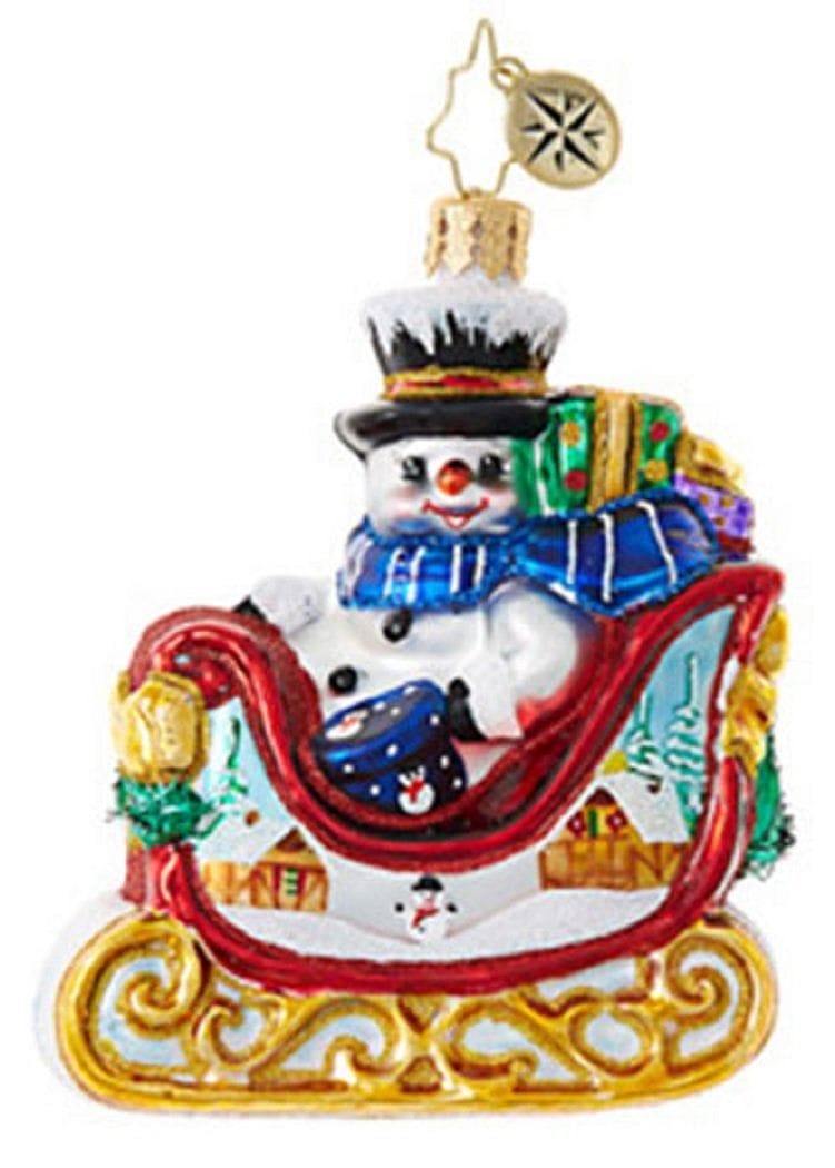 Chrisopher Radko Little Gem Glass Ornament - Light 'Em Up Ginger - Shelburne Country Store