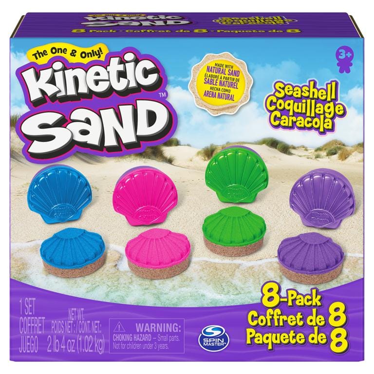 Kinetic Sand Seashell Containers 8-Pack x 4.5 oz - Shelburne Country Store