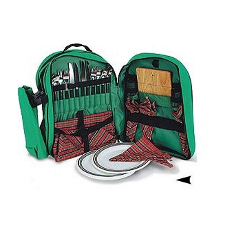 Picnic Backpack For Four People - 13x6.5x16 - Shelburne Country Store
