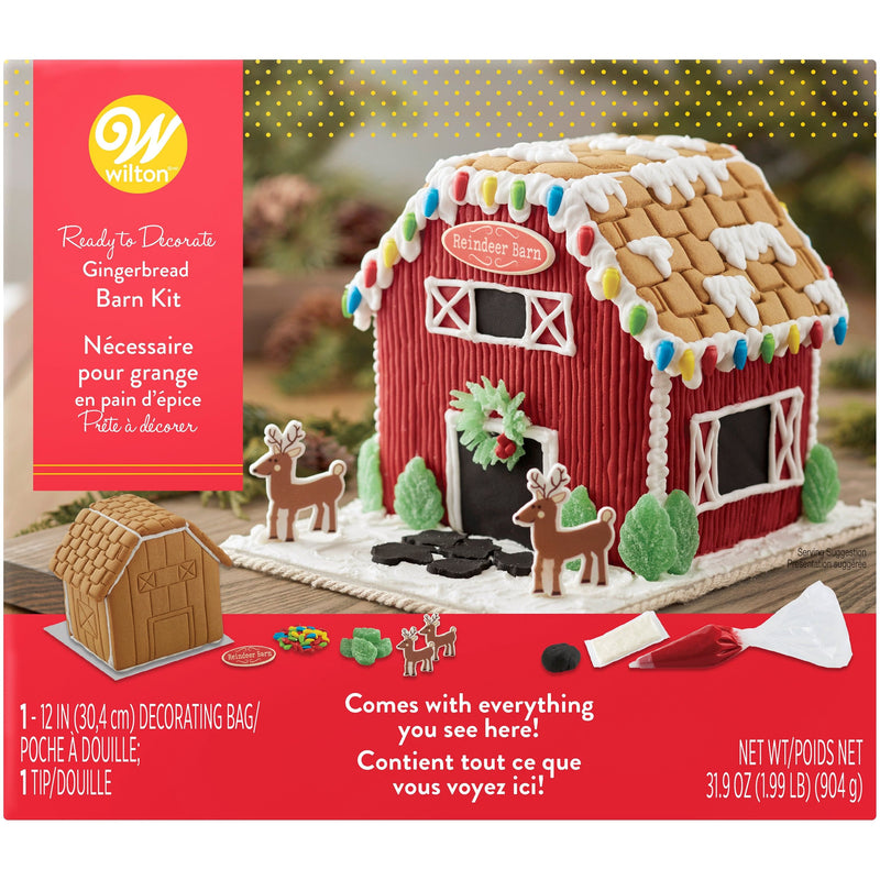 Wilton Santa's Farm Gingerbread Barn Decorating Kit - Shelburne Country Store