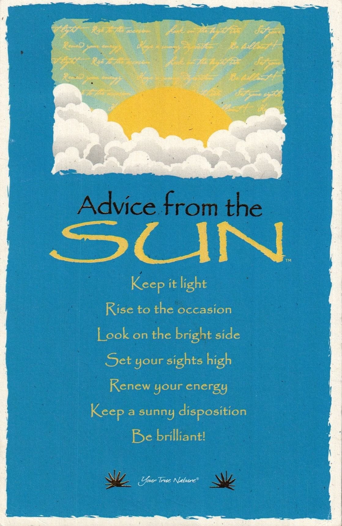 Oversize Postcard - Advice from the Sun - Shelburne Country Store