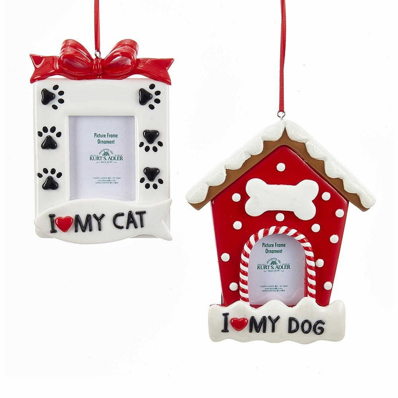 5.25 inch Pet Picture Frame Ornament - Dog - Shelburne Country Store
