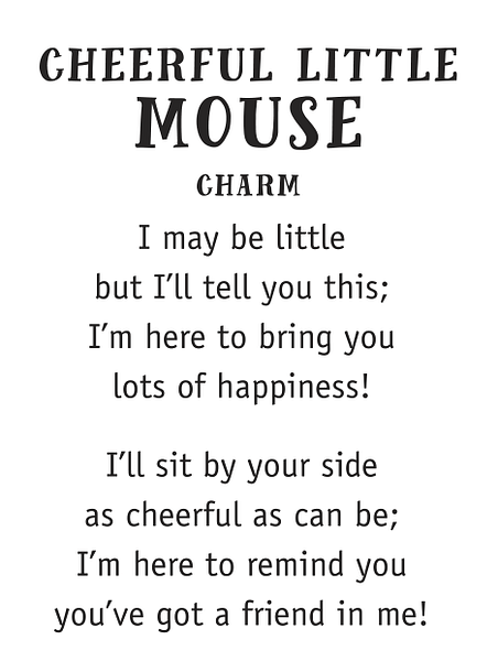 Cheerful Little Mouse Charm - Shelburne Country Store