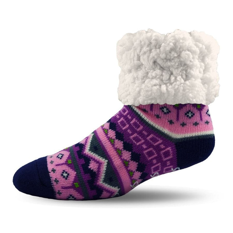Extra Fuzzy Slipper Socks - Nordic - Pink - Shelburne Country Store