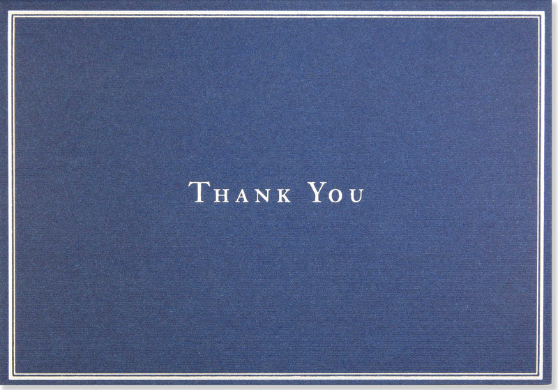 Boxed Thank You Cards: Navy Blue - Shelburne Country Store