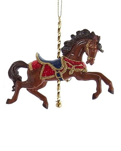Resin Carousel Ornament - Brown Horse - Shelburne Country Store