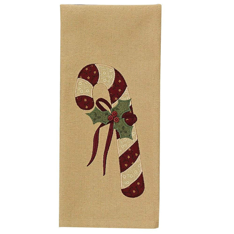 Candy Cane Embroidered Dish Towel - Shelburne Country Store