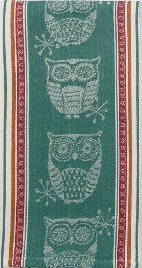 Spice Road Owl Jacquard Tea Towel - Shelburne Country Store