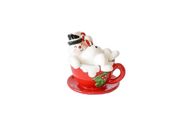Snowman on Coffee Mug - Salt and Pepper Set - Shelburne Country Store