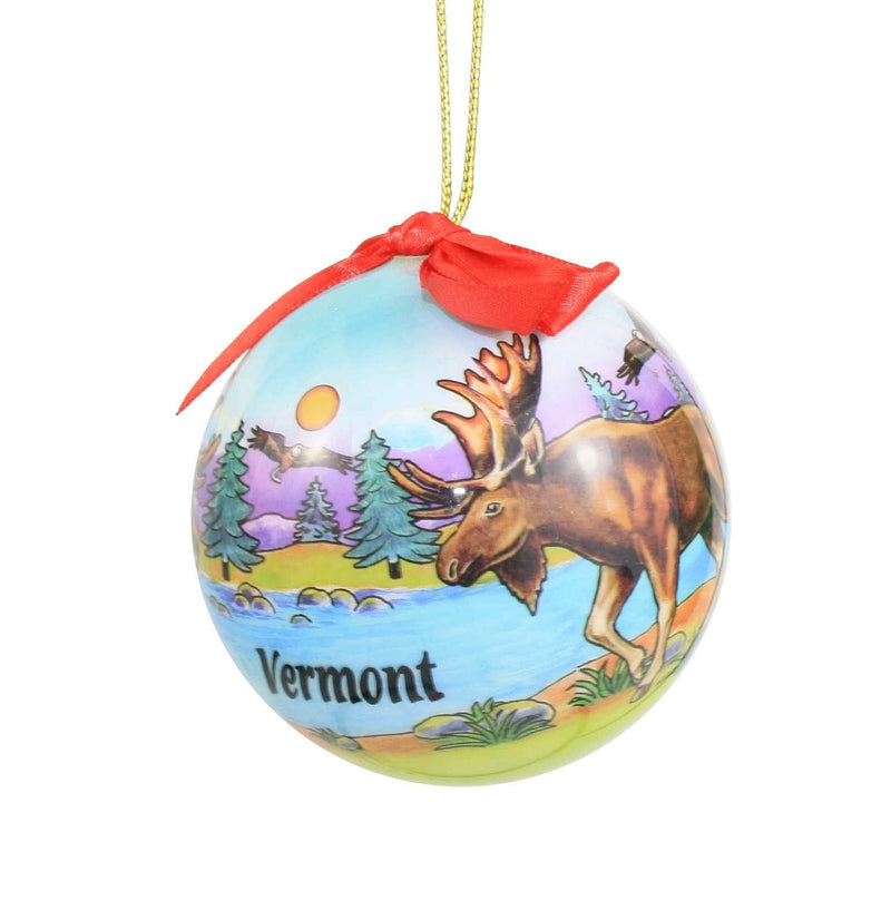 Moose Scene 3"Ball Ornament Boxed - Shelburne Country Store
