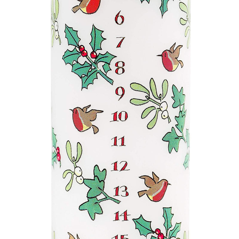 Holly and the Ivy Advent Pillar Candle - Shelburne Country Store
