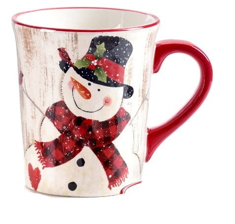 Ceramic Mug - Snowman With Cardinals - Shelburne Country Store