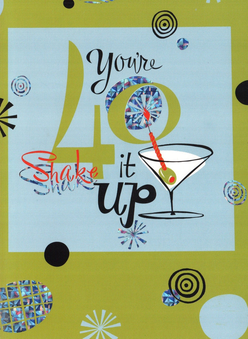Shake it up 40th Birthday Card - Shelburne Country Store