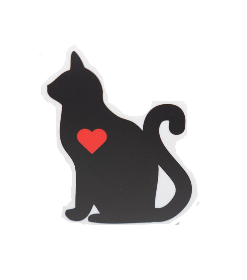 Cat With Red Heart Sticker - Shelburne Country Store