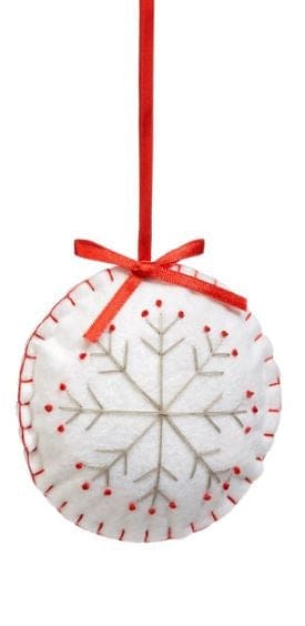Circle Snowflake Fabric Ornament - Shelburne Country Store