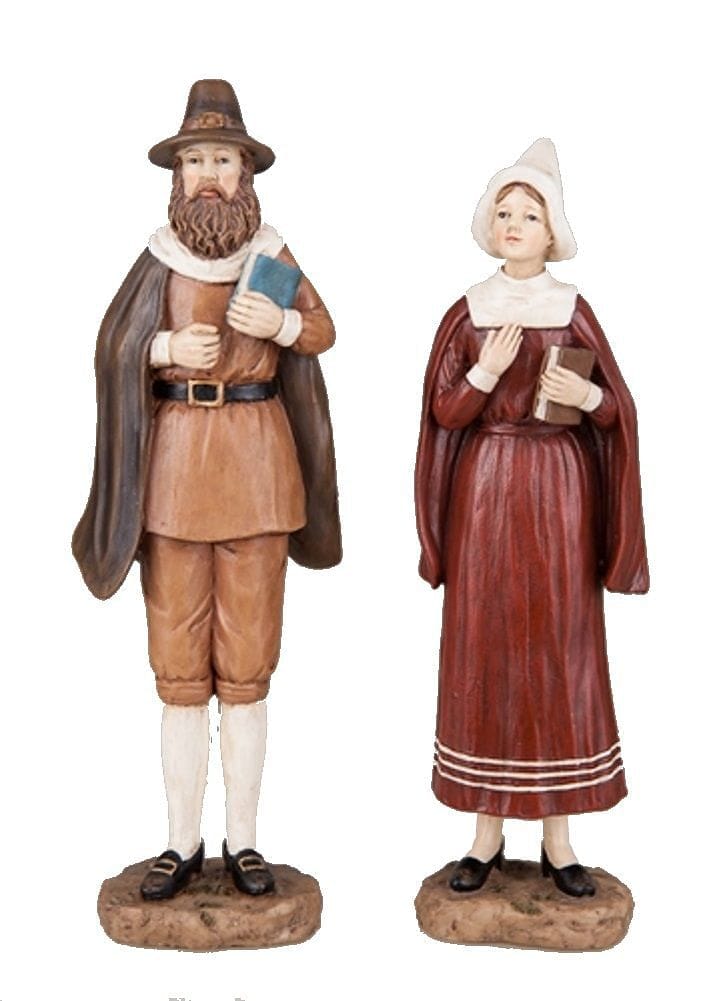 Resin Pilgrim with Bible Figurine - - Shelburne Country Store