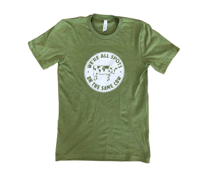 World Cow On Green T-Shirt - - Shelburne Country Store