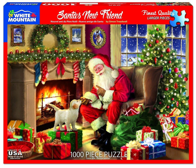 Santa's New Friend - 1000 Piece Jigsaw Puzzle - Shelburne Country Store