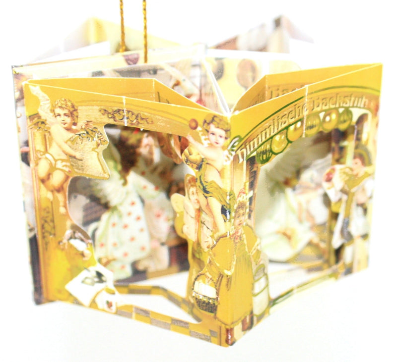 Popup Mini Book German Ornament -  Green - Shelburne Country Store
