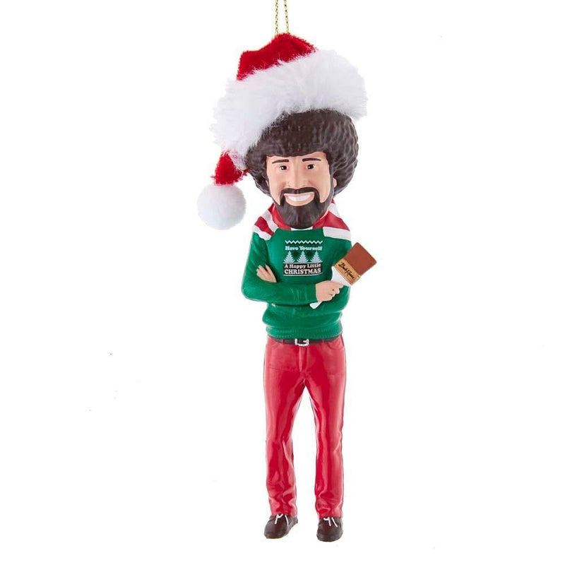 Bob Ross With Santa Hat Ornament - Shelburne Country Store