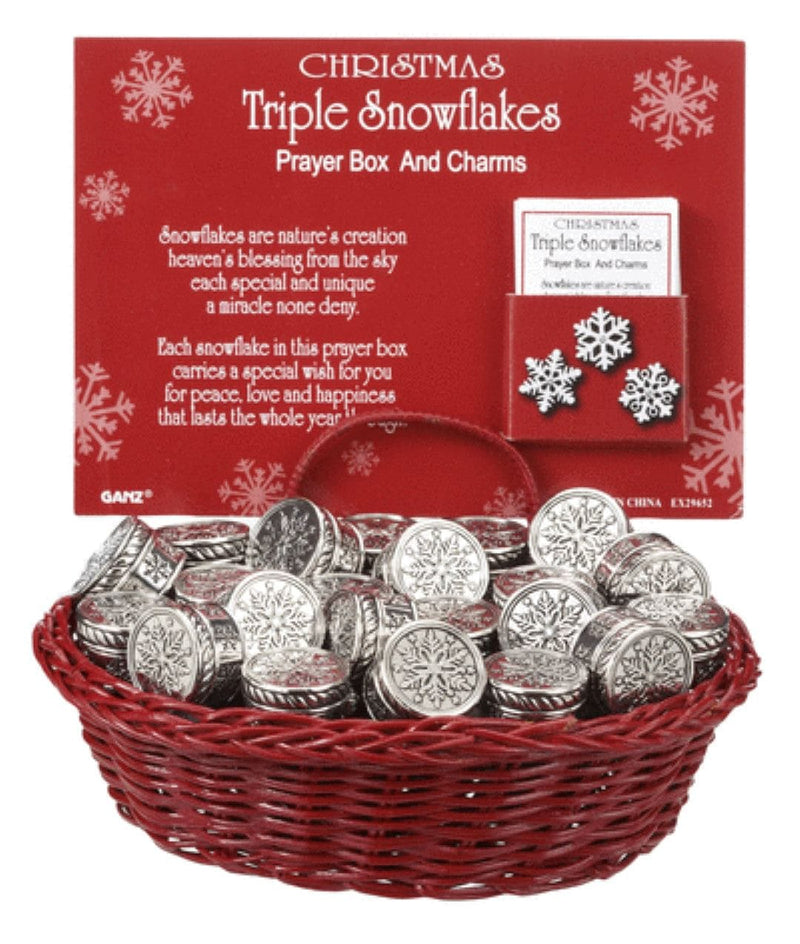 Triple Snowflake Prayer Box with Charms - Shelburne Country Store