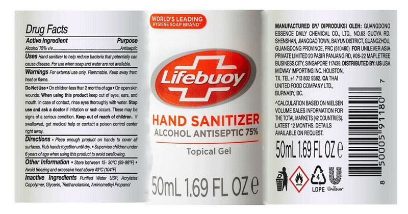 Lifebuoy Hand Sanitizer Gel - 50ml - Shelburne Country Store