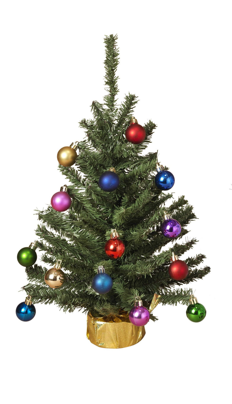 18 Inch Christmas Tree with 20 Ornaments - Green - Shelburne Country Store