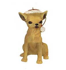 Dog in a Santa Hat Ornament - Chihuahua - Shelburne Country Store