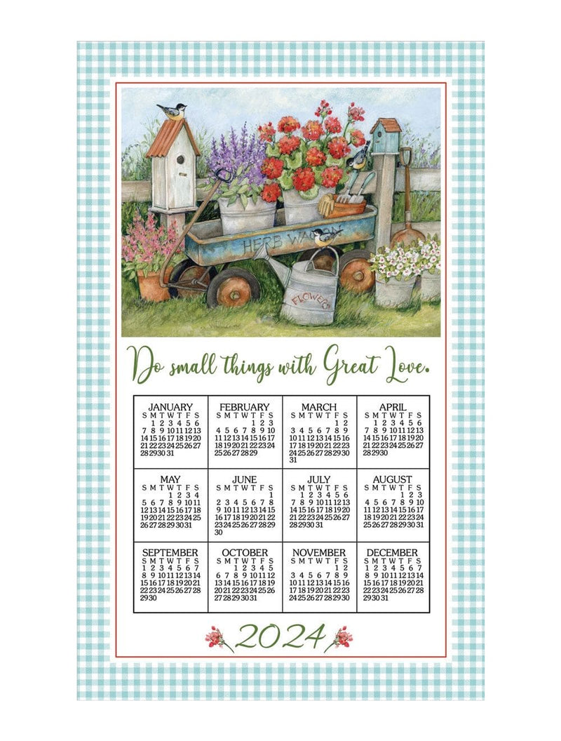 2024 Linen Calendar - Blue Wagon - Shelburne Country Store