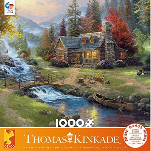 Thomas Kinkade  - Mountain Paradise  1000 piece Puzzle - Shelburne Country Store