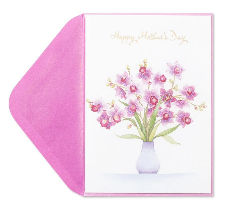 Vase Orchids Mothers Day Card - Shelburne Country Store