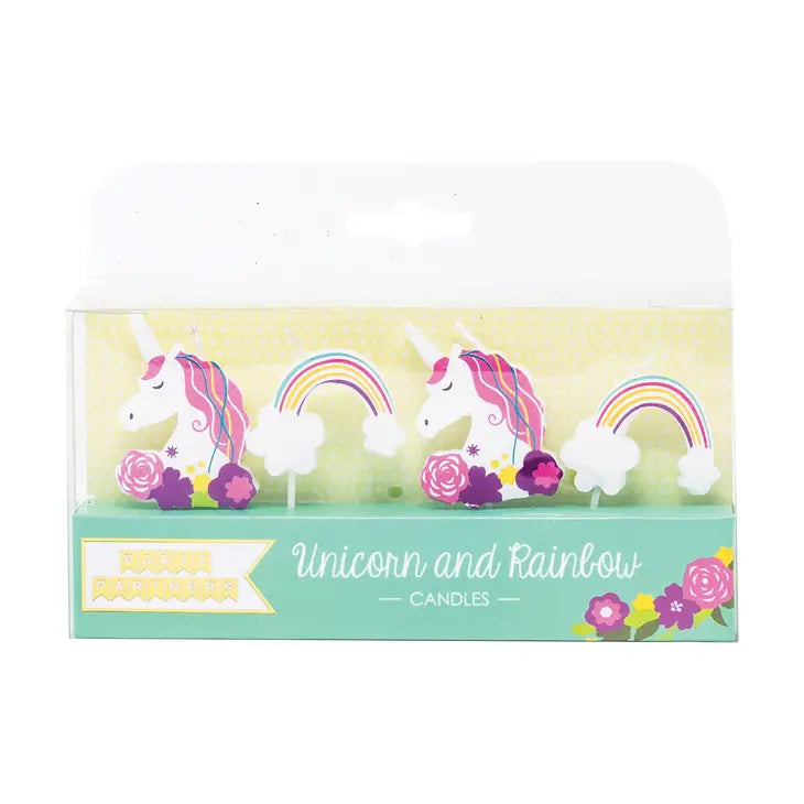 Unicorn and Rainbow Decal Candles - Shelburne Country Store