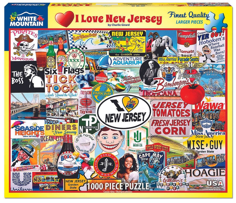 I Love New Jersey - 1000 Piece Jigsaw Puzzle - Shelburne Country Store