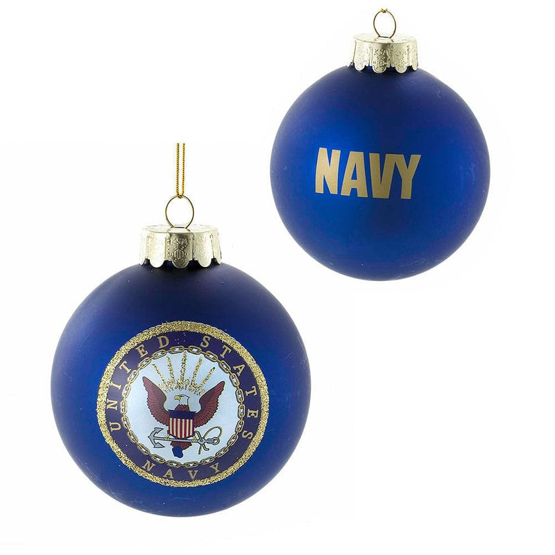 80mm U.S. Navy Glass Ball Ornament - Shelburne Country Store