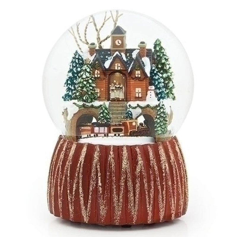 Village Building with a Train Musical Snowglobe - Shelburne Country Store